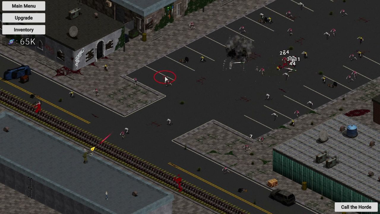 Official ShredDead screenshot: dropped loot and gear on the street