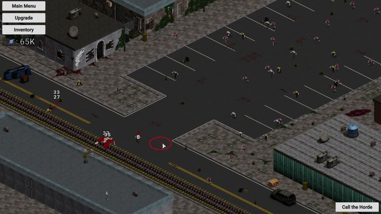 Official ShredDead screenshot: an outpost mid-progress with several upgrades live